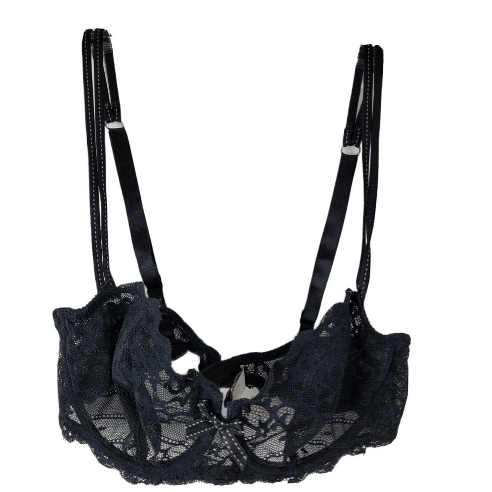 CHANTELLE Rive Gauche 32D Black Lace French Bra